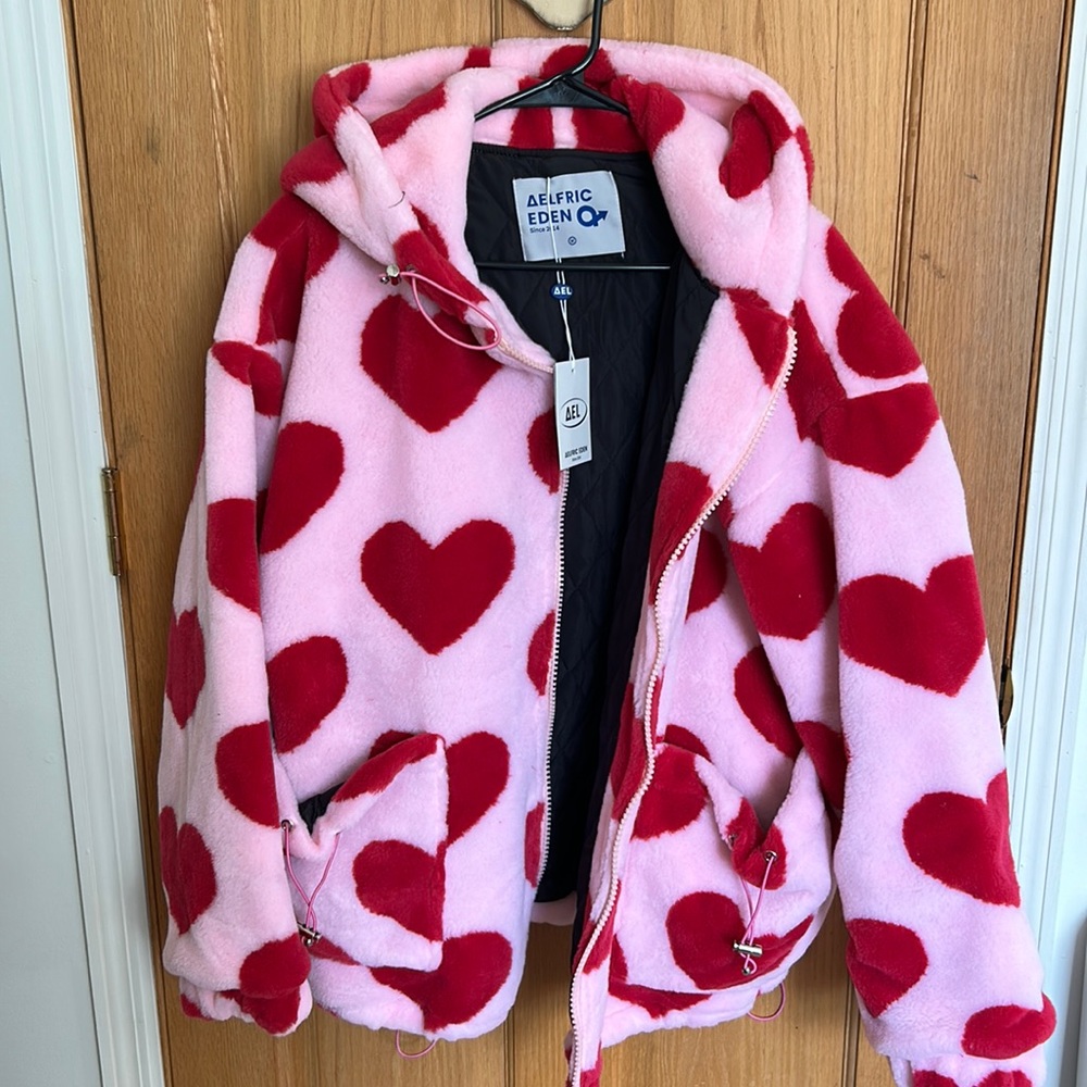 Heart printed jacket